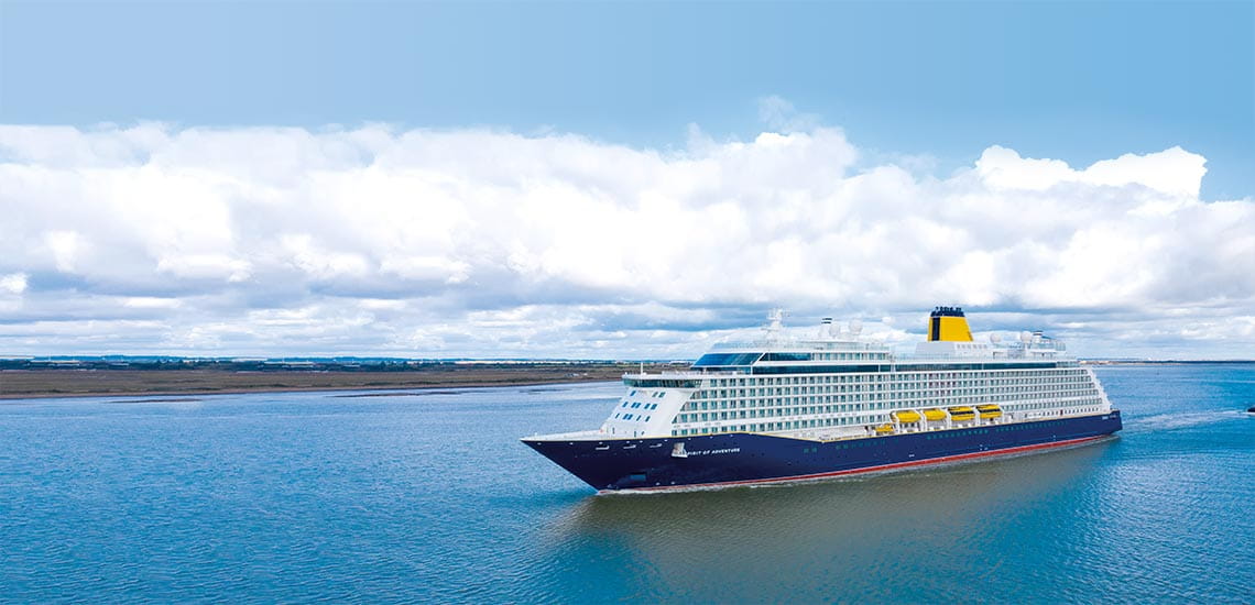 Spirit of Adventure sailing from Tilbury, England, United Kingdom
